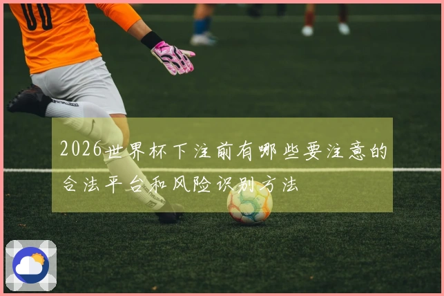 2026世界杯下注前有哪些要注意的合法平台和风险识别方法